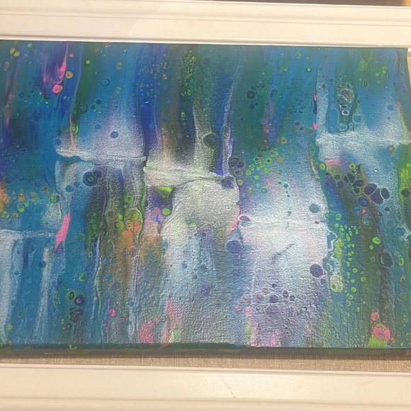 Other - Abstract Blue and Green Canvas Art